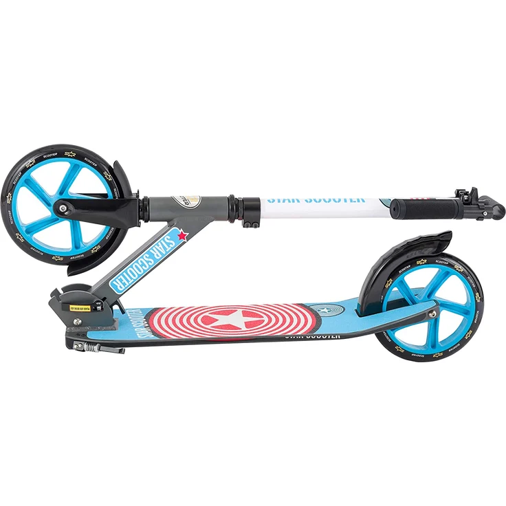 Star Scooter Roller Alu City XXL 205mm - Grau Blau – Bild 6