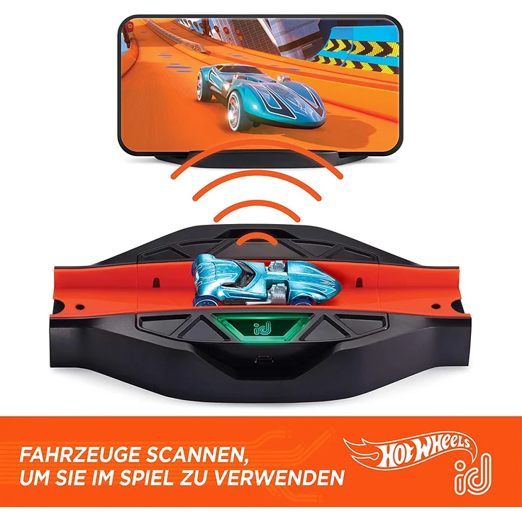 Hot Wheels iD FXB53 - Race Portal mit zwei exklusiven Fahrzeugen mit NFC-Chip zum Scannen in der Hot Wheels iD App, Auto Spielzeug ab 8 Jahren – Bild 6