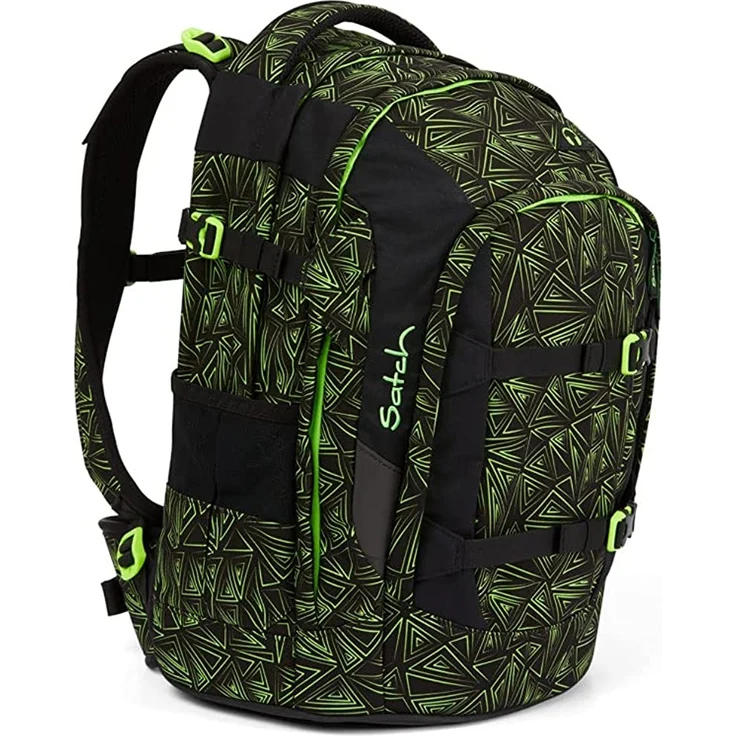 Satch Pack 'Green Bermuda' Schulrucksack, 2020, 30 Liter, 1,2 kg, schwarz/grün/neon – Bild 2