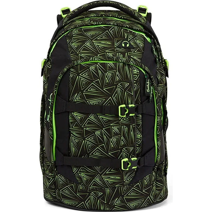 Satch Pack 'Green Bermuda' Schulrucksack, 2020, 30 Liter, 1,2 kg, schwarz/grün/neon – Bild 1