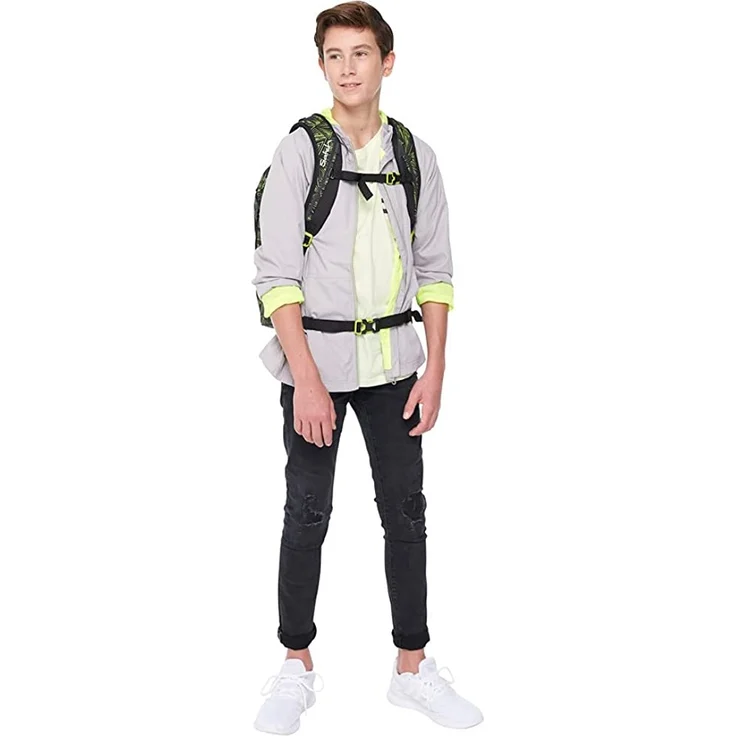 Satch Pack 'Green Bermuda' Schulrucksack, 2020, 30 Liter, 1,2 kg, schwarz/grün/neon – Bild 4