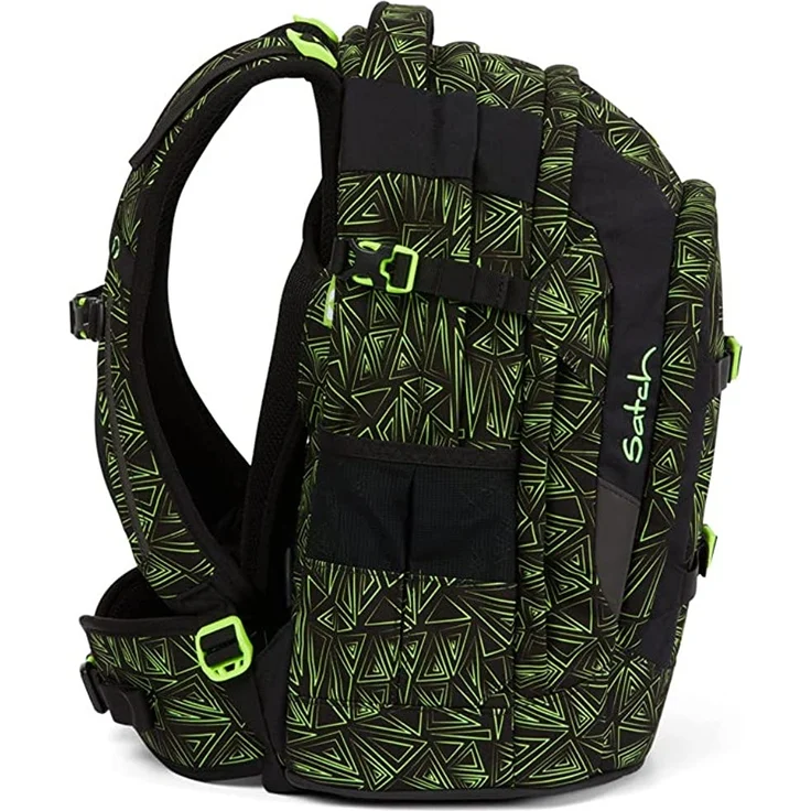 Satch Pack 'Green Bermuda' Schulrucksack, 2020, 30 Liter, 1,2 kg, schwarz/grün/neon – Bild 5