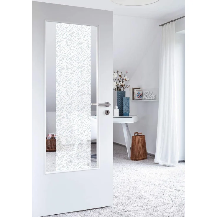 d-c-fix, Folie, transparent static, Design Antwerpen weiß, Rolle 45 x 150 cm, selbsthaftend – Bild 2