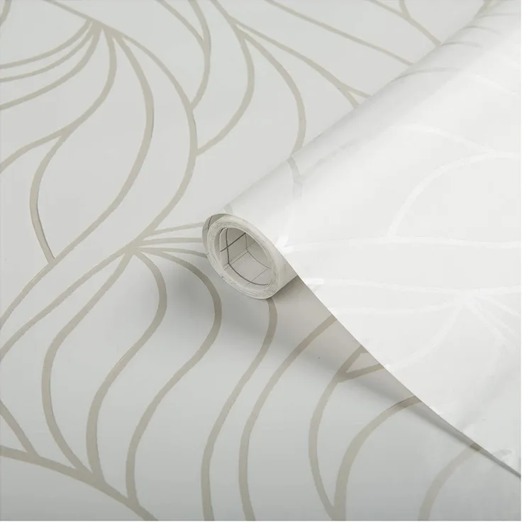d-c-fix, Folie, transparent static, Design Antwerpen weiß, Rolle 45 x 150 cm, selbsthaftend