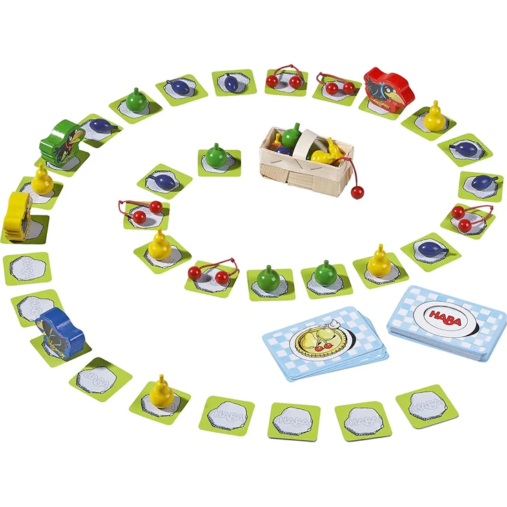 Haba 302282 - Meine große Obstgarten-Spielesammlung, original Obstgarten-Spiel und 9 weitere Spielideen in einer Packung, Spielesammlung zum beliebten Haba-Klassiker, Kinderspiele ab 3 Jahren – Bild 13