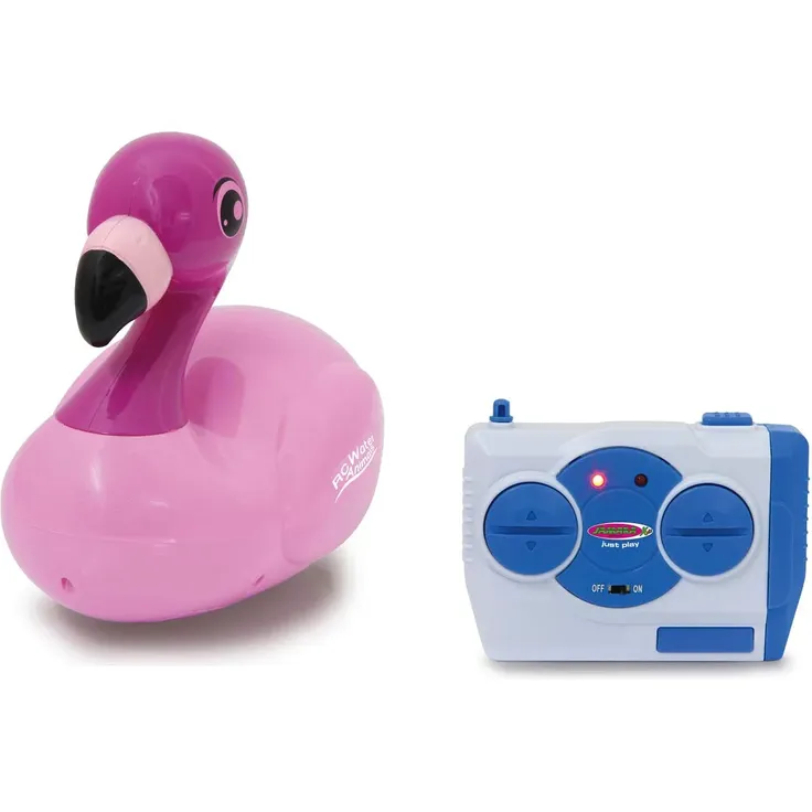 Jamara 410109 RC Water Animals 2,4GHz Flamingo-mit Sicherheitsfunktion Schiffsschrauben drehen Sich nur im Wasser, 2 Antriebsmotoren, einfach zu steuern, rosa