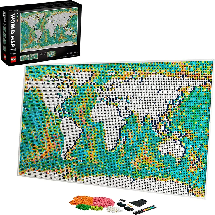 Lego Art 31203 'Weltkarte', 11695 Teile, ab 18 Jahren - Preisvergleich – Bild 1