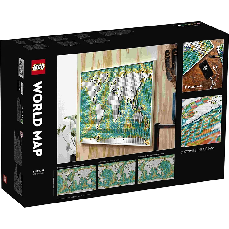 Lego Art 31203 'Weltkarte', 11695 Teile, ab 18 Jahren - Preisvergleich – Bild 16