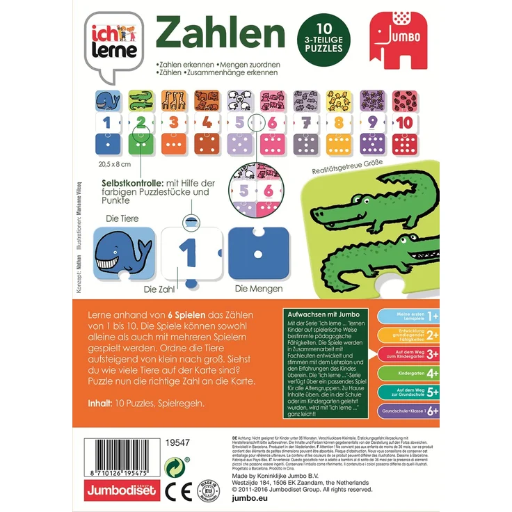Jumbo Spiele 19547 ich lerne Zahlen Lernspiel für Kinder, Ab 3 Jahren – Bild 11