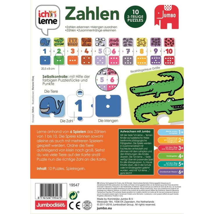 Jumbo Spiele 19547 ich lerne Zahlen Lernspiel für Kinder, Ab 3 Jahren – Bild 5