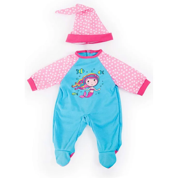 Puppensachenset für Puppen bis 38cm, Motiv Meerjungfrau - Puppenkleidung