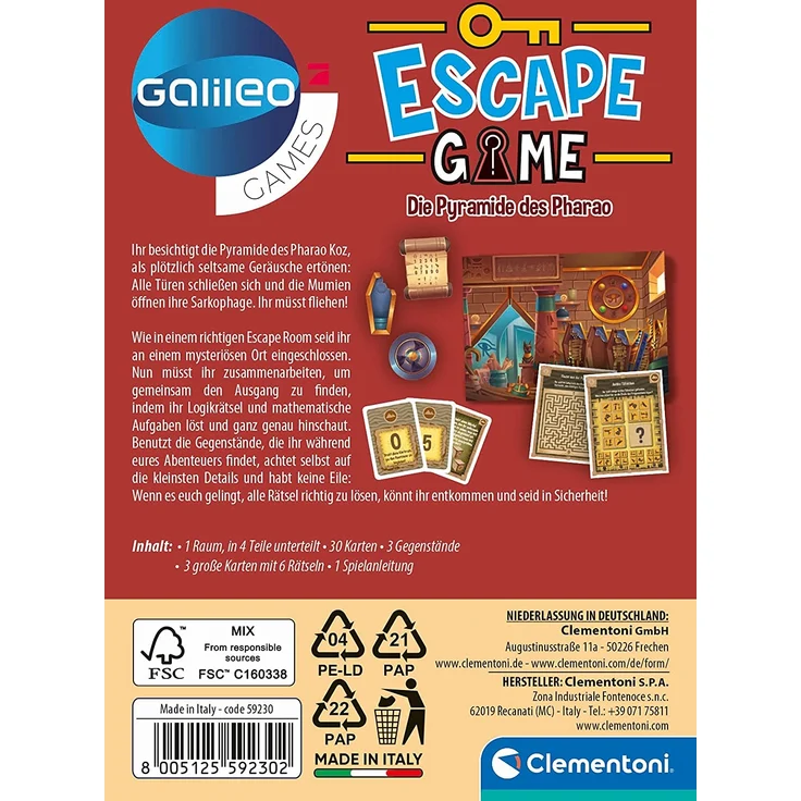 Clementoni Galileo Escape Game - Die Pyramide des Pharao – Bild 2