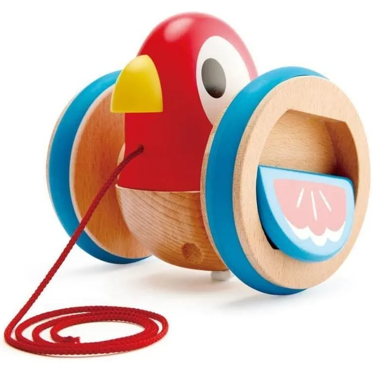Hape E0360 Nachziehvogel Viola, Nachziehspielzeug, ab 12 Monate, Mehrfarbig