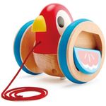 Hape E0360 Nachziehvogel Viola, Nachziehspielzeug, ab 12 Monate, Mehrfarbig