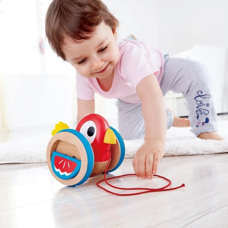 Hape E0360 Nachziehvogel Viola, Nachziehspielzeug, ab 12 Monate, Mehrfarbig – Bild 2