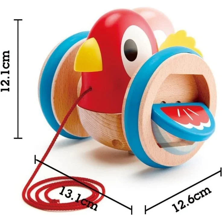 Hape E0360 Nachziehvogel Viola, Nachziehspielzeug, ab 12 Monate, Mehrfarbig – Bild 4