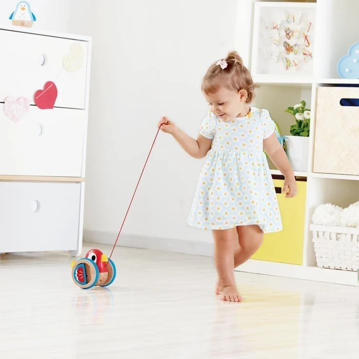 Hape E0360 Nachziehvogel Viola, Nachziehspielzeug, ab 12 Monate, Mehrfarbig – Bild 3