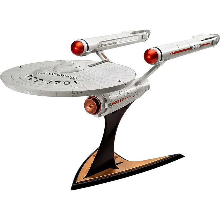 Revell 04991 USS Enterprise NCC-1701 Star Trek: The Original Series James T. Kirk originalgetreuer Modellbausatz für Einsteiger, 1:600/48,1 cm, 1/600 - Preisvergleich – Bild 3