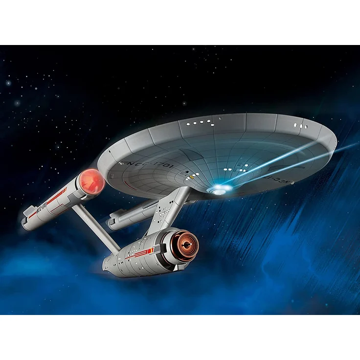 Revell 04991 USS Enterprise NCC-1701 Star Trek: The Original Series James T. Kirk originalgetreuer Modellbausatz für Einsteiger, 1:600/48,1 cm, 1/600 - Preisvergleich – Bild 2