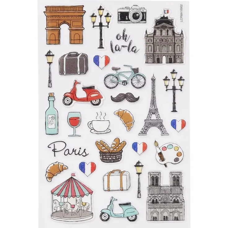 Glossy-Sticker Frankreich Urlaub