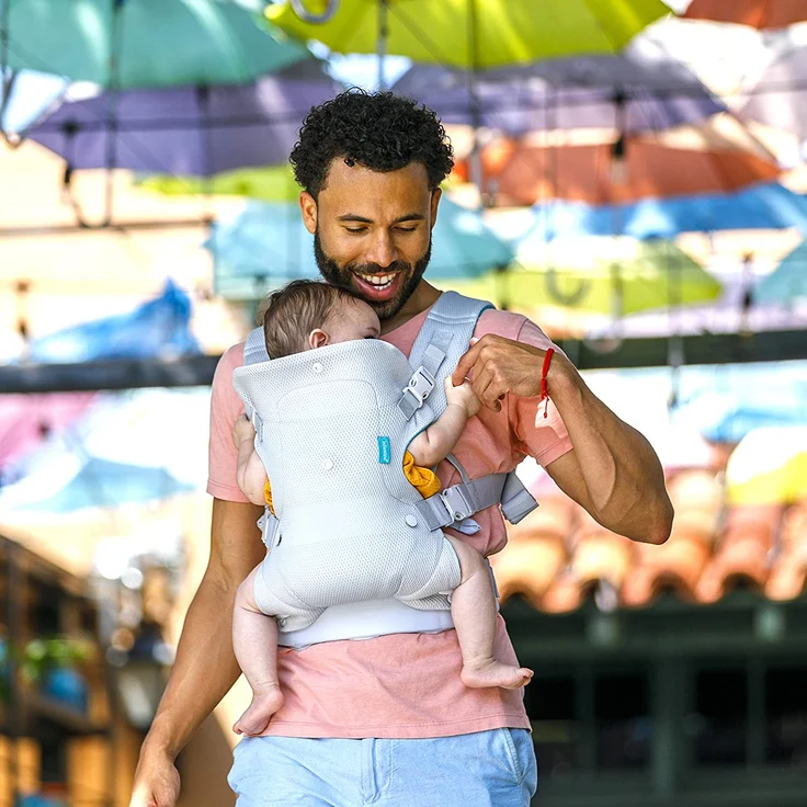 Infantino Flip Light & Airy 4-in-1 Babytrage – Ergonomische Babytrage mit 4 Tragepositionen – Für Säuglinge und Kleinkinder von 3,6-14,5 kg – Bild 7