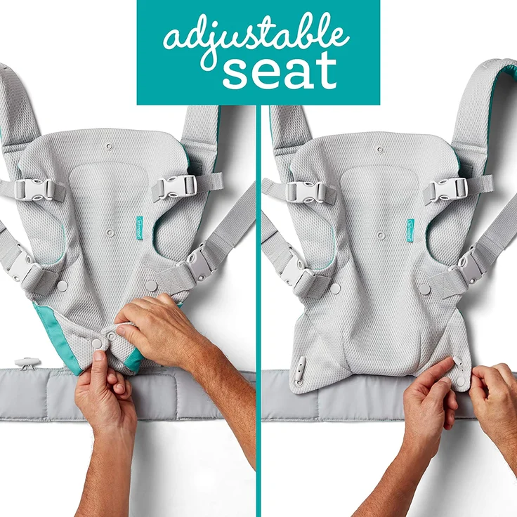 Infantino Flip Light & Airy 4-in-1 Babytrage – Ergonomische Babytrage mit 4 Tragepositionen – Für Säuglinge und Kleinkinder von 3,6-14,5 kg – Bild 3