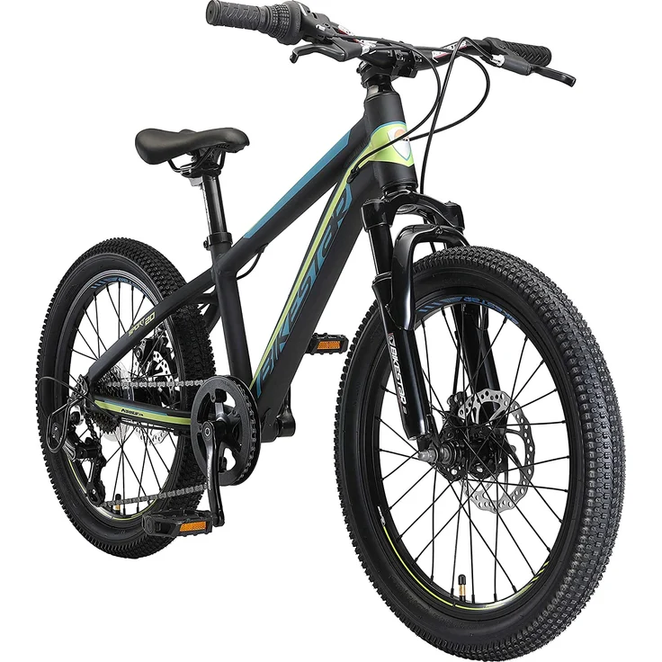 Bikestar Mountainbike Hardtail Sport 20 Zoll Schwarz Grün – Bild 1