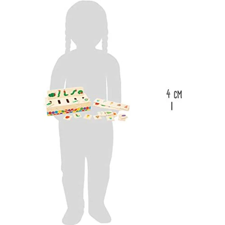 small foot 11342 Raupe Nimmersatt Bildersortierbox, aus Holz, Koordinationsspiel in Transportbox für unterwegs – Bild 10