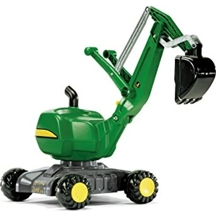 Rolly toys 421022 - rollyDigger John Deere voll funktionstüchtiger Kunststoffbagger, Grün