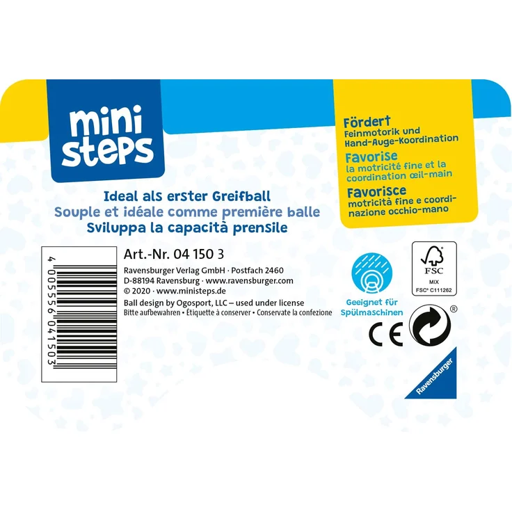 Ravensburger ministeps 4150 baliba, Baby Spielzeug ab 0 Monate,flexibler Ball, Greifling und Zahnhilfe für Babys, grün - Preisvergleich – Bild 4