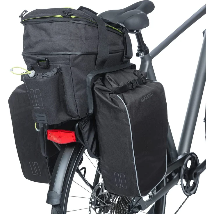 Basil Gepäckträgertasche "Miles XL Pro MIK", black lime - Preisvergleich – Bild 11