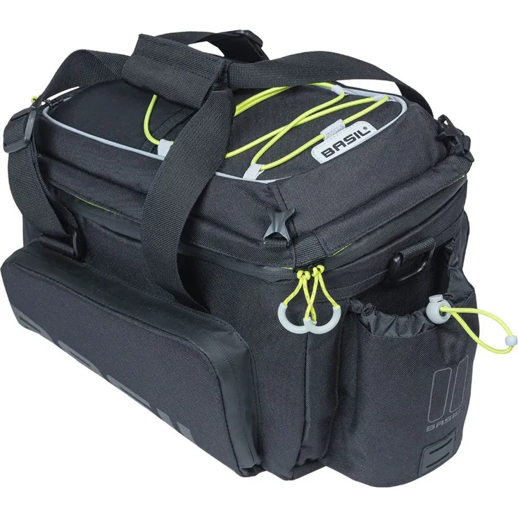 Basil Gepäckträgertasche "Miles XL Pro MIK", black lime - Preisvergleich