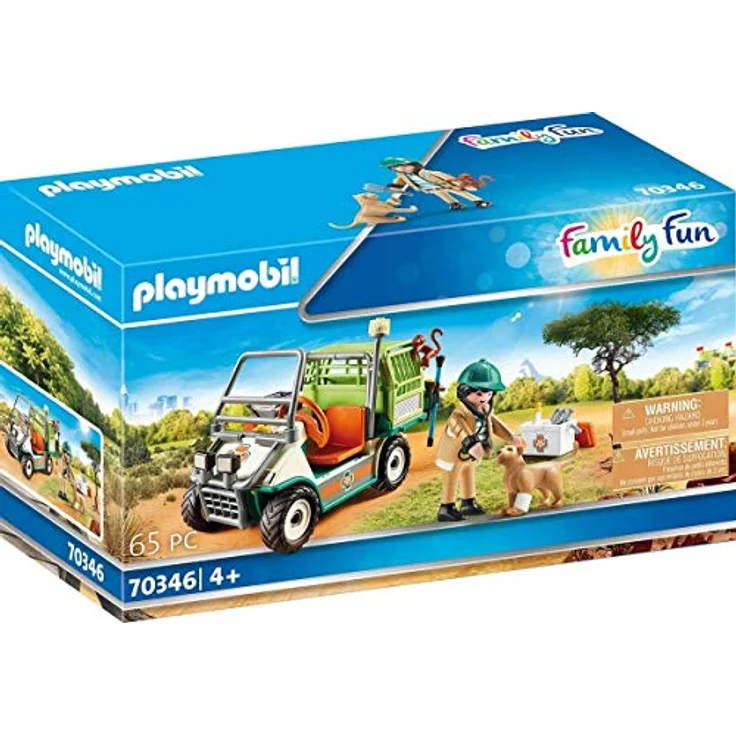 Playmobil Family Fun 70346 'Zoo-Tierarzt mit Fahrzeug', 65 Teile, ab 4 Jahren – Bild 1