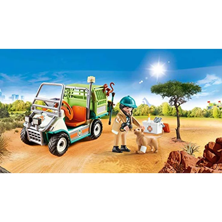 Playmobil Family Fun 70346 'Zoo-Tierarzt mit Fahrzeug', 65 Teile, ab 4 Jahren – Bild 3