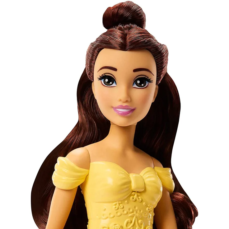 Disney Princess HLW20 - Belle-Puppe mit schimmernder Kleidung, Teewagen, Freunden und Speisen, Teewagen-Spielset, inspiriert durch den Disney Film, Disney Prinzessin Puppen Spielzeug ab 3 Jahren – Bild 4