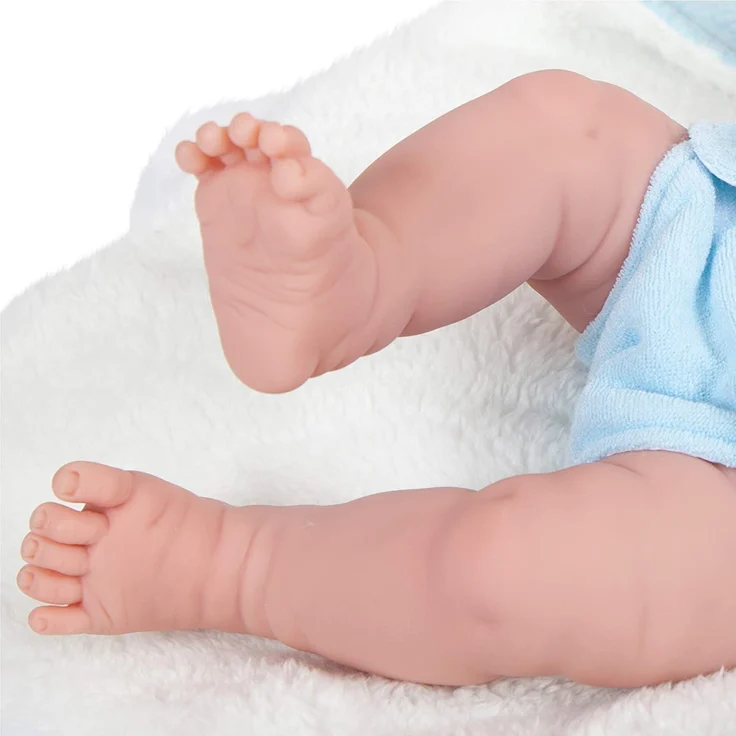 JC TOYS -La Newborn Babypuppe Blau mit Weiß (18064) – Bild 7