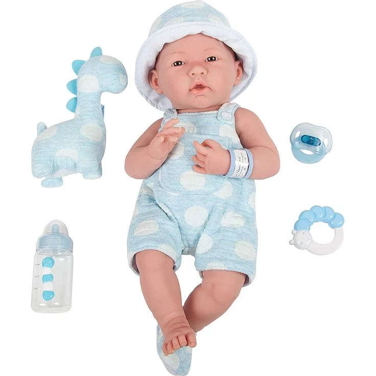 JC TOYS -La Newborn Babypuppe Blau mit Weiß (18064) – Bild 3