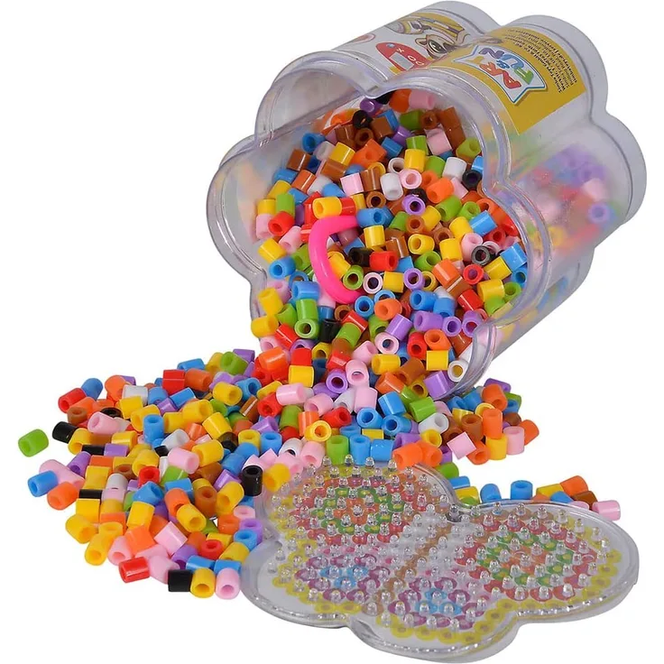 Marken u. Produkte 106374144 Au. F Bügelperlen in Blumendose, 4-sort.