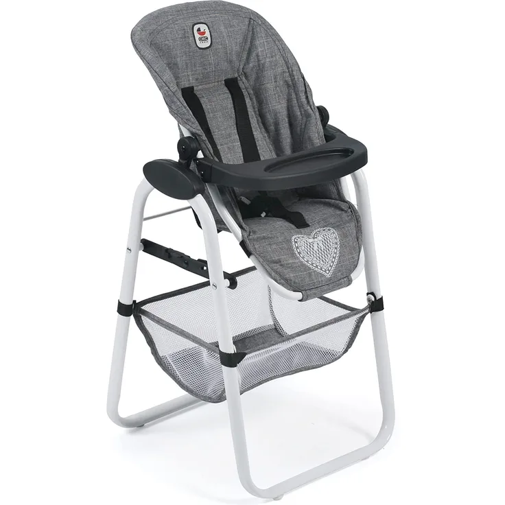 Hochstuhl für Puppen, Jeans grey
