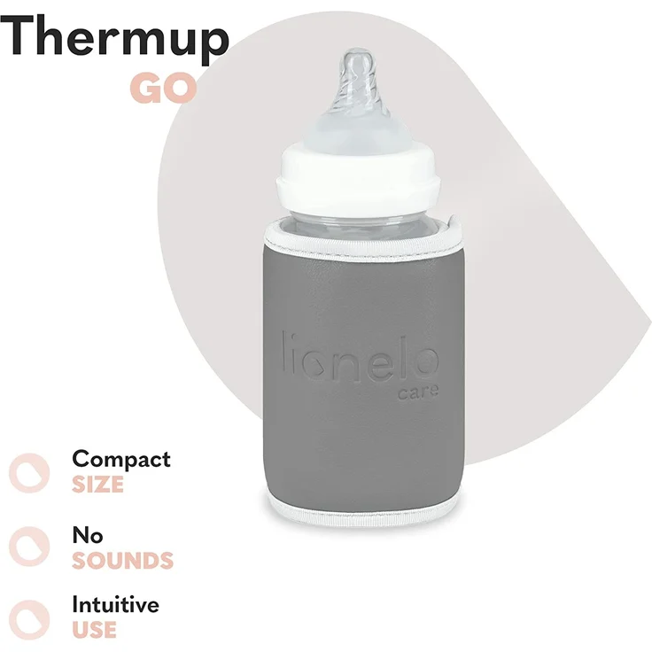LIONELO Thermup Go Tragbarer Flaschenwärmer zur Temperaturerhaltung, USB-Ladefunktion, Erwärmung von Milch und Babynahrung, BPA FREE (GREY) – Bild 7