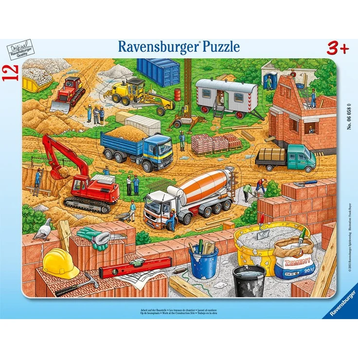 Ravensburger Kinderpuzzle 06058 - Arbeit auf der Baustelle - Rahmenpuzzle – Bild 2