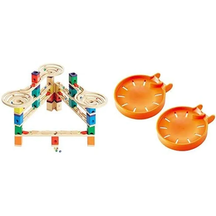 Hape E6009 - Quadrilla Vertigo, Kugelbahn, Konstruktionsspielzeug, aus Holz, ab 4 Jahren