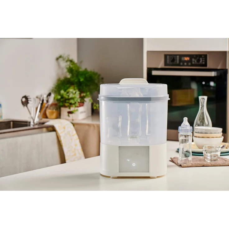 Chicco Modularer Sterilisator mit Trocknungsfunktion, Babyflaschen-Sterilisator, Einstellbarer Dampfsterilisator für Babyflaschen,für Mikrowelle, mit 2 Konfigurationen,Schnelle und Einfache Anwendung – Bild 10