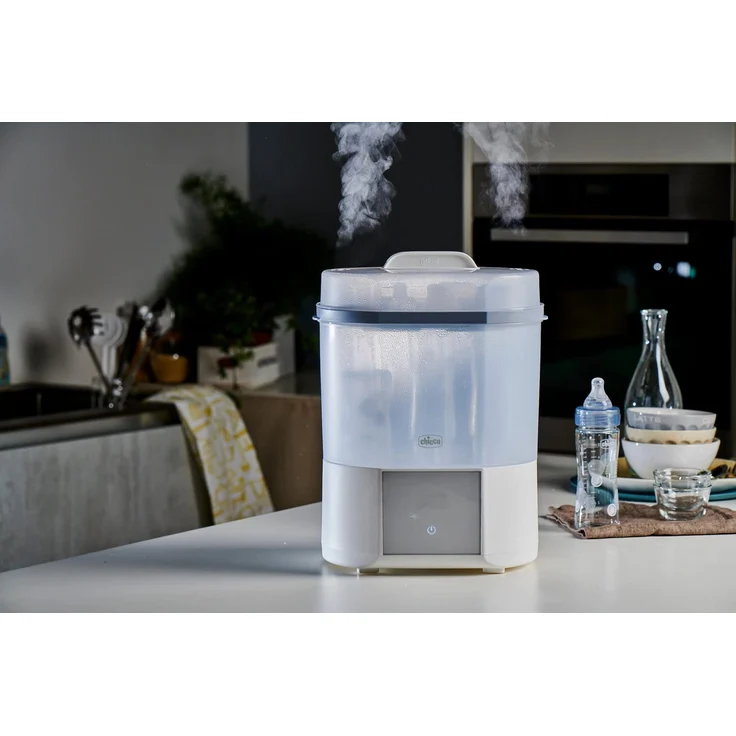 Chicco Modularer Sterilisator mit Trocknungsfunktion, Babyflaschen-Sterilisator, Einstellbarer Dampfsterilisator für Babyflaschen,für Mikrowelle, mit 2 Konfigurationen,Schnelle und Einfache Anwendung – Bild 9