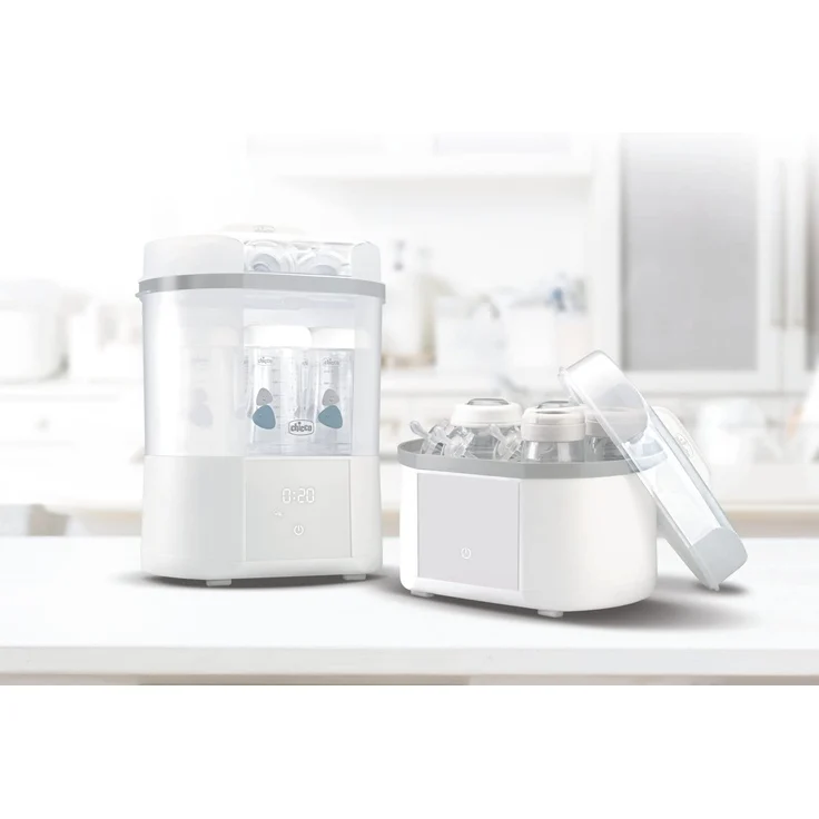 Chicco Modularer Sterilisator mit Trocknungsfunktion, Babyflaschen-Sterilisator, Einstellbarer Dampfsterilisator für Babyflaschen,für Mikrowelle, mit 2 Konfigurationen,Schnelle und Einfache Anwendung – Bild 6