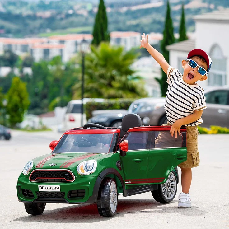 Kinder-Elektrofahrzeug - Mini Cooper Countryman- dunkelgrün – Bild 2