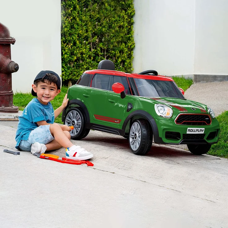 Kinder-Elektrofahrzeug - Mini Cooper Countryman- dunkelgrün – Bild 4