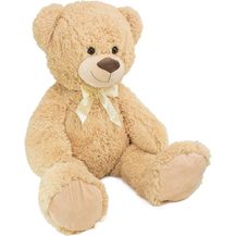 Bild für Teddybär mit Schleife 100 cm groß Stofftier Plüschtier Kuscheltier Hellbraun