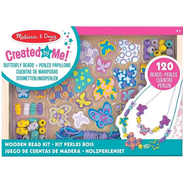 Melissa & Doug Holzperlen-Set Schmetterlinge (120 Perlen) - Preisvergleich