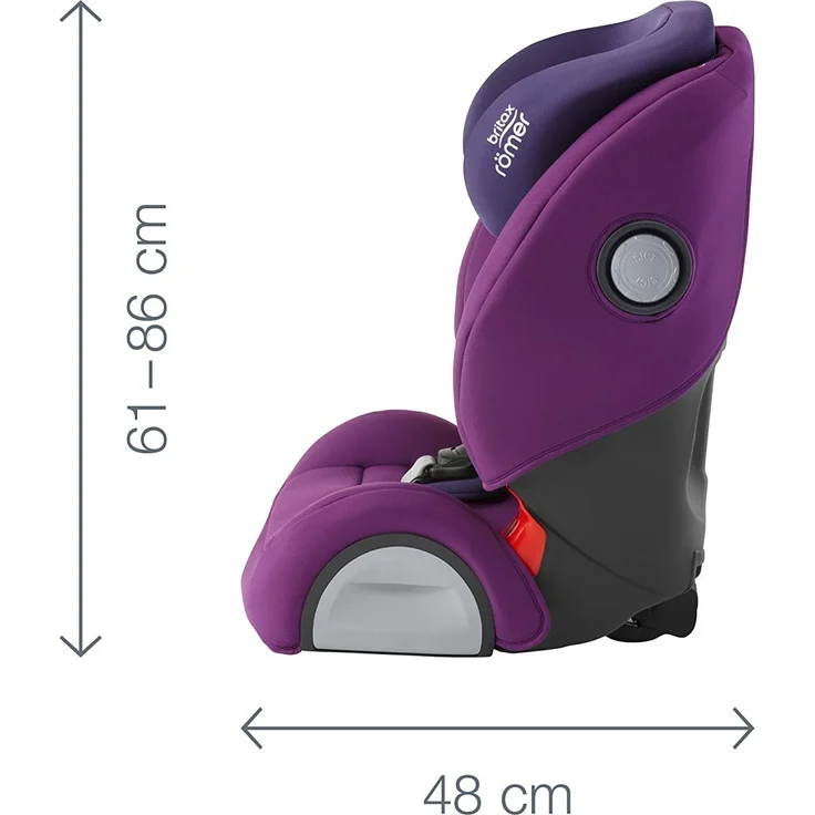 Britax Römer Kindersitz 9 Monate - 12 Jahre I 9 - 36 kg I EVOLVA 123 SL SICT Autositz Isofix Gruppe 1/2/3 I Cosmos Black – Bild 7